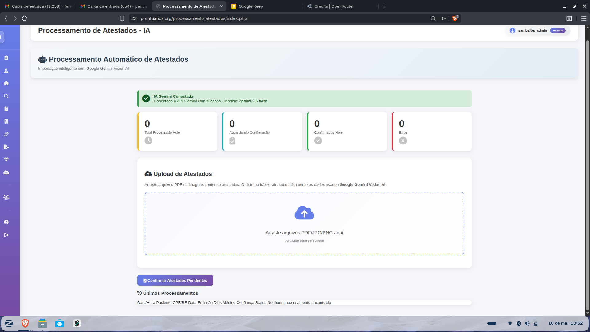 IA Upload Atestados